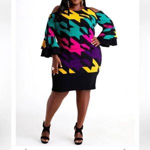 NWT Ashley Stewart Houndstooth Plus Size Cold Should size 22/24